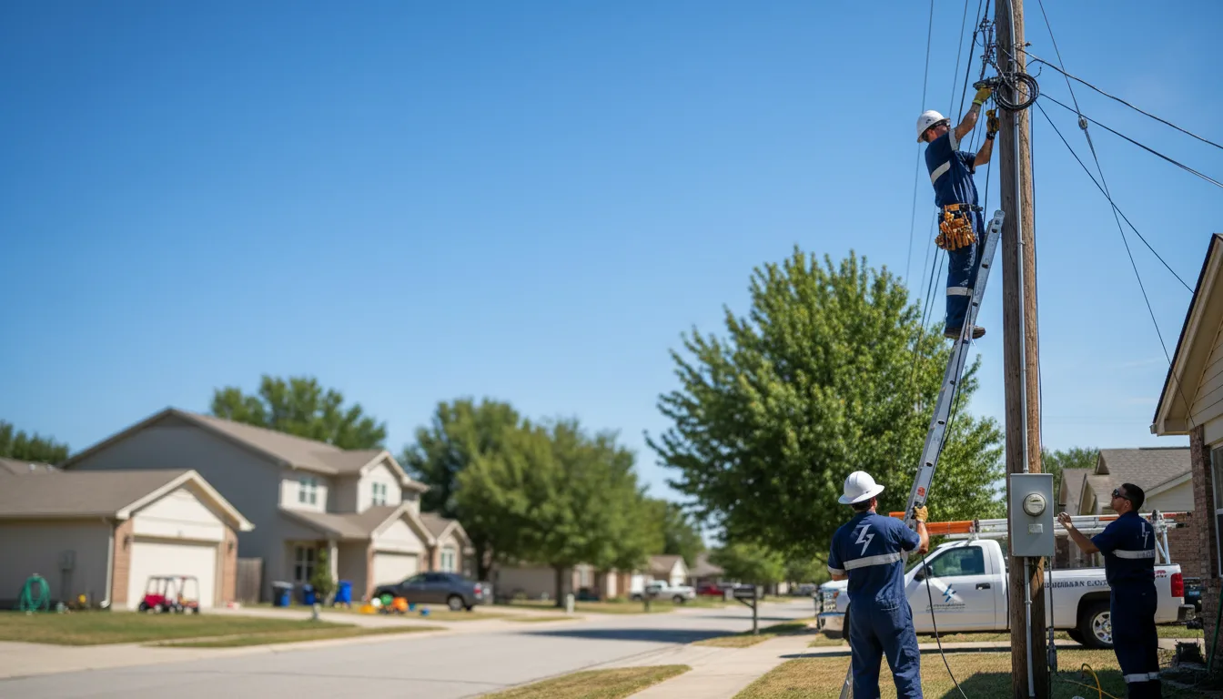 Residential electrician providing installation services in Woodsboro, TX